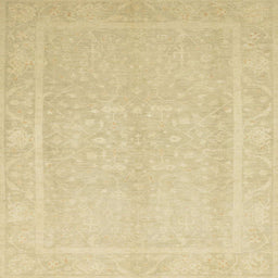 Square Machine Washable Abstract Brown Gold Rug, wshabs2603