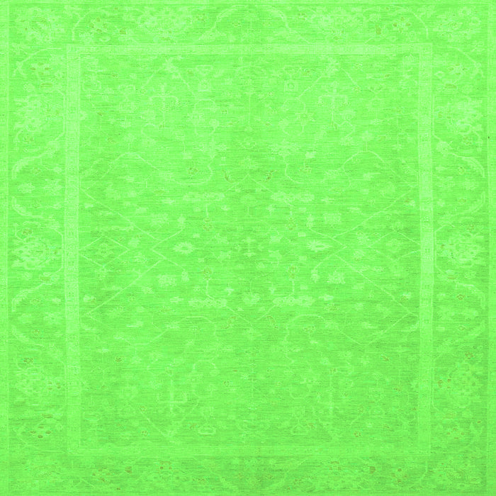 Square Abstract Green Modern Rug, abs2603grn
