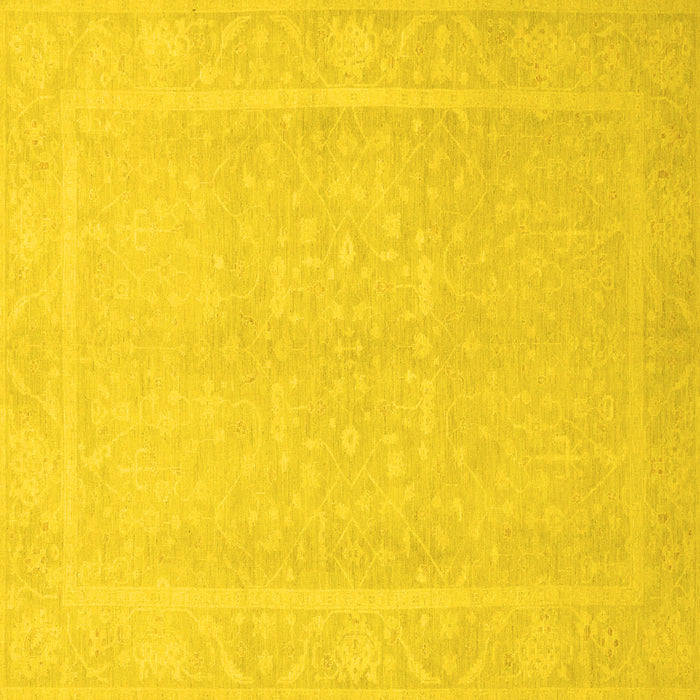 Square Abstract Yellow Modern Rug, abs2603yw