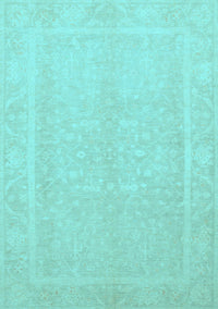 Abstract Light Blue Modern Rug, abs2603lblu