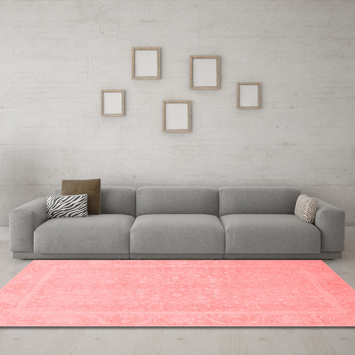 Modern Red Washable Rugs