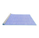 Sideview of Machine Washable Abstract Blue Modern Rug, wshabs2603blu