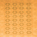 Square Machine Washable Oriental Orange Traditional Area Rugs, wshabs2604org