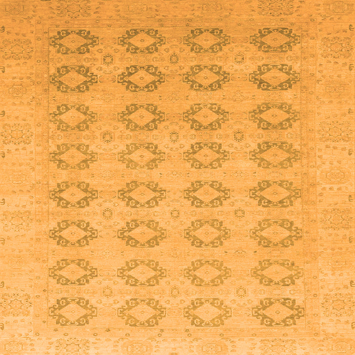 Square Oriental Orange Traditional Rug, abs2604org