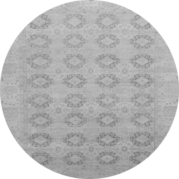 Round Oriental Gray Traditional Rug, abs2604gry