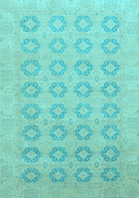 Oriental Light Blue Traditional Rug, abs2604lblu