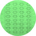 Round Oriental Emerald Green Traditional Rug, abs2604emgrn