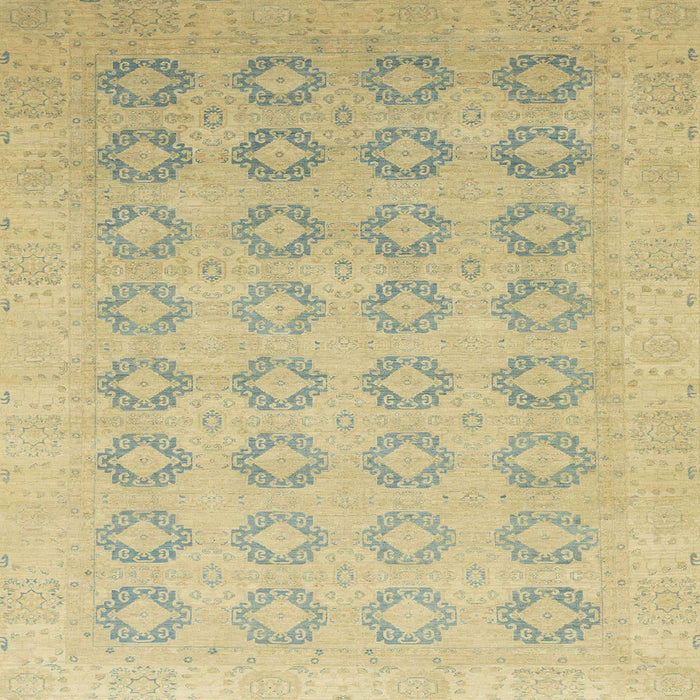 Square Abstract Copper Green Oriental Rug, abs2604