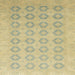 Square Abstract Copper Green Oriental Rug, abs2604