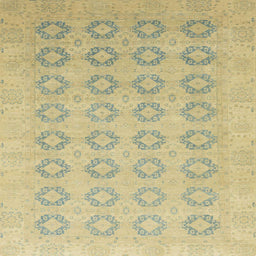 Square Machine Washable Abstract Brass Green Rug, wshabs2604