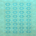 Square Oriental Light Blue Traditional Rug, abs2604lblu