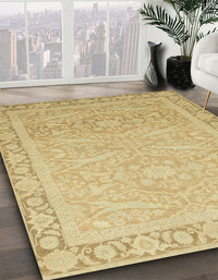 Abstract Gold Modern Rug, abs2605