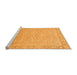 Sideview of Machine Washable Abstract Orange Modern Area Rugs, wshabs2605org