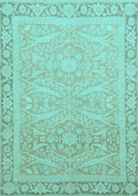 Abstract Light Blue Modern Rug, abs2605lblu