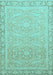 Abstract Light Blue Modern Rug, abs2605lblu