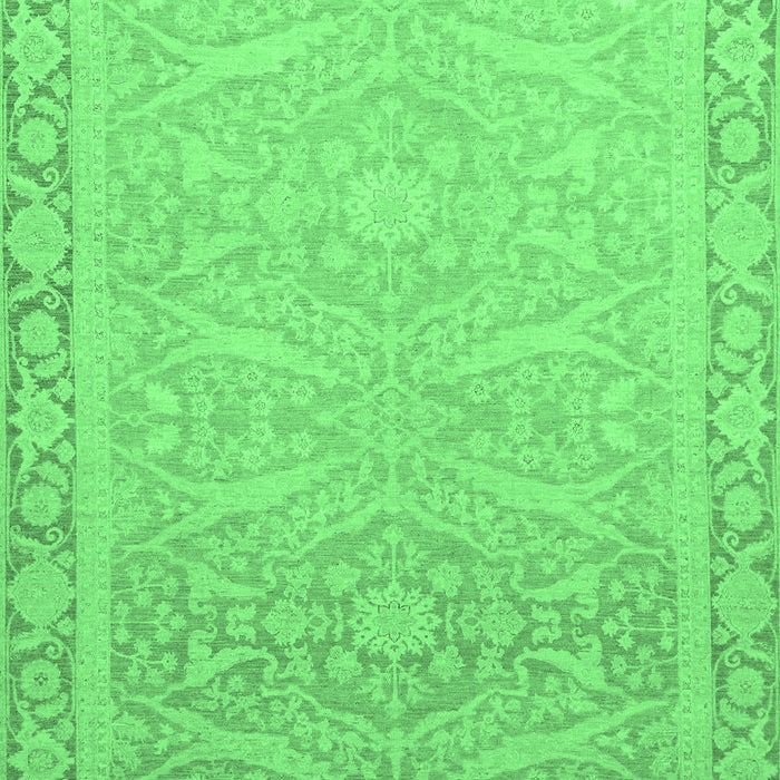 Machine Washable Abstract Emerald Green Modern Area Rugs, wshabs2605emgrn