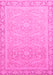 Machine Washable Abstract Pink Modern Rug, wshabs2605pnk