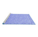 Sideview of Machine Washable Abstract Blue Modern Rug, wshabs2605blu