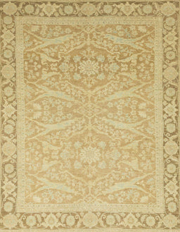Machine Washable Abstract Gold Rug, wshabs2605