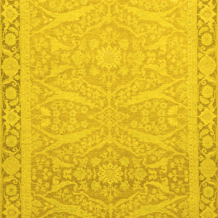 Machine Washable Abstract Yellow Modern Rug, wshabs2605yw