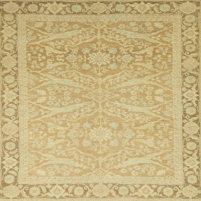 Square Machine Washable Abstract Gold Rug, wshabs2605