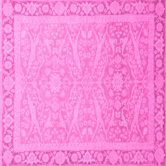 Square Abstract Pink Modern Rug, abs2605pnk
