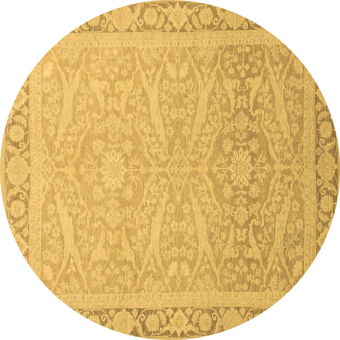 Round Machine Washable Abstract Brown Modern Rug, wshabs2605brn