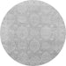 Round Oriental Gray Traditional Rug, abs2606gry