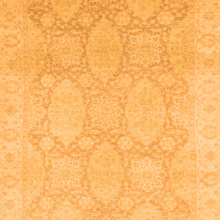 Machine Washable Oriental Orange Traditional Area Rugs, wshabs2606org