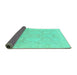 Sideview of Oriental Turquoise Traditional Rug, abs2606turq