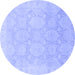 Round Oriental Blue Traditional Rug, abs2606blu