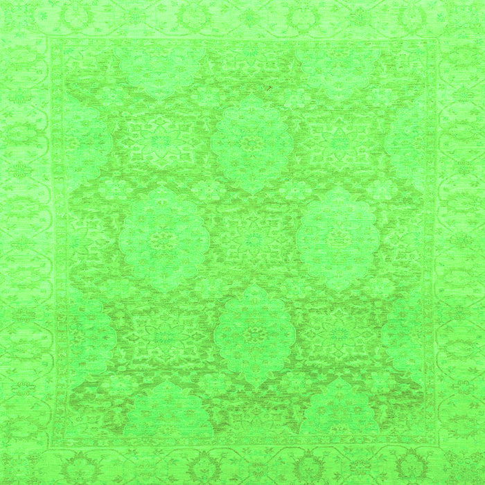 Square Oriental Green Traditional Rug, abs2606grn