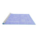 Sideview of Machine Washable Abstract Blue Modern Rug, wshabs2607blu