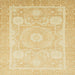 Square Abstract Brown Gold Modern Rug, abs2607