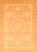 Machine Washable Abstract Orange Modern Area Rugs, wshabs2607org