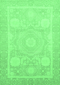 Abstract Emerald Green Modern Rug, abs2607emgrn