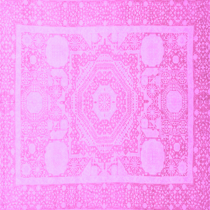 Square Abstract Purple Modern Rug, abs2607pur