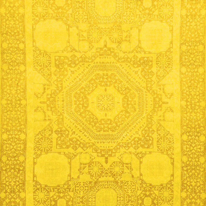 Abstract Yellow Modern Rug, abs2607yw