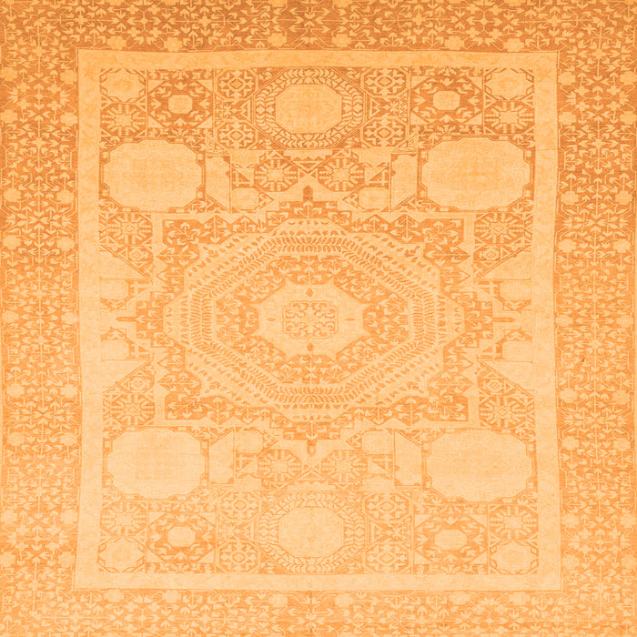 Square Abstract Orange Modern Rug, abs2607org