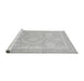 Sideview of Machine Washable Abstract Gray Modern Rug, wshabs2607gry