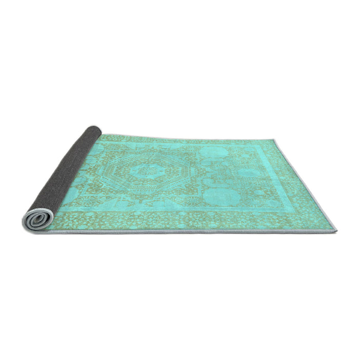 Sideview of Abstract Light Blue Modern Rug, abs2607lblu