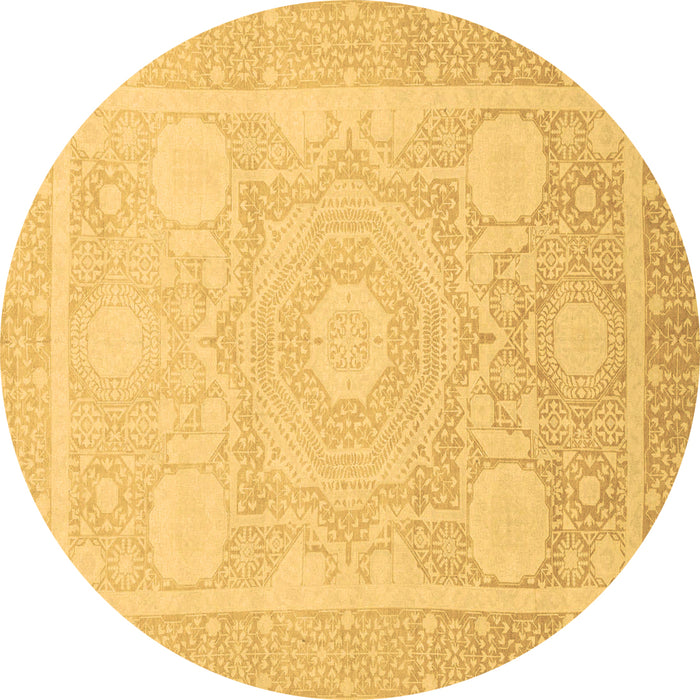 Round Machine Washable Abstract Brown Modern Rug, wshabs2607brn