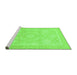 Sideview of Machine Washable Abstract Green Modern Area Rugs, wshabs2607grn