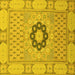 Square Abstract Yellow Modern Rug, abs2608yw