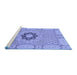 Sideview of Machine Washable Abstract Blue Modern Rug, wshabs2608blu