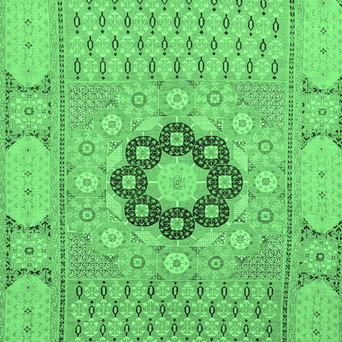 Machine Washable Abstract Emerald Green Modern Area Rugs, wshabs2608emgrn