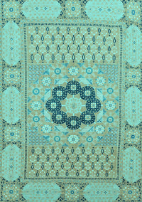 Abstract Light Blue Modern Rug, abs2608lblu