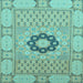 Square Abstract Light Blue Modern Rug, abs2608lblu