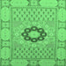 Square Abstract Emerald Green Modern Rug, abs2608emgrn