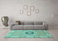 Machine Washable Abstract Light Blue Modern Rug, wshabs2608lblu